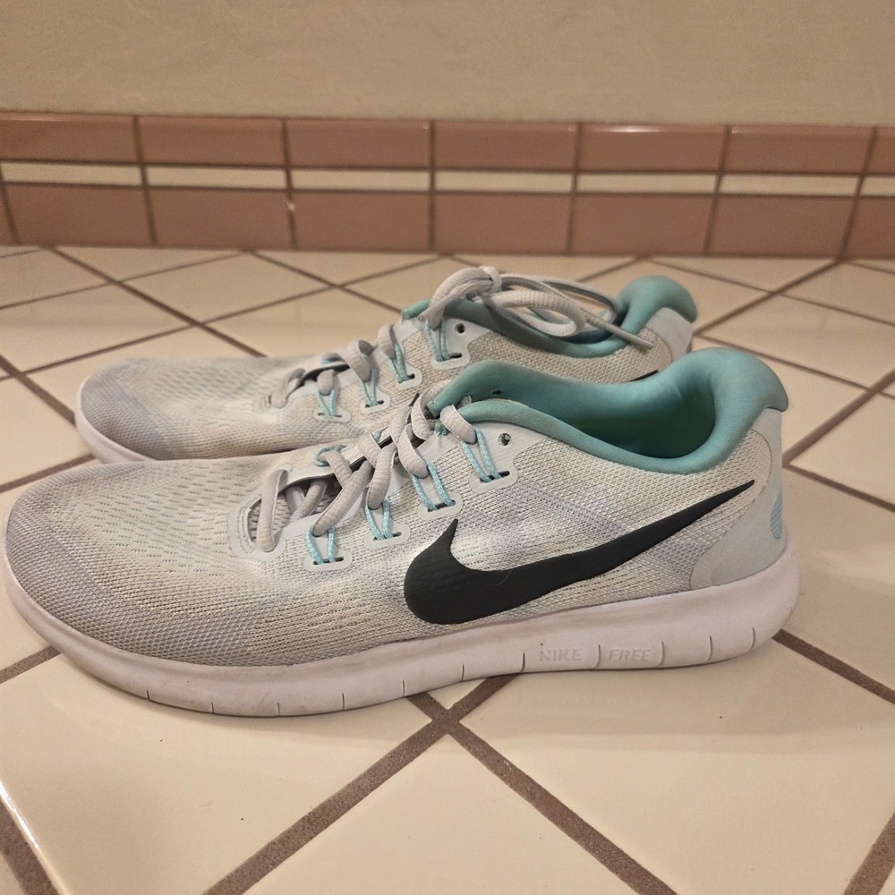 Nike Free RN 2018 Womens Running Shoes White Igloo Blue 880840-103 Size 9